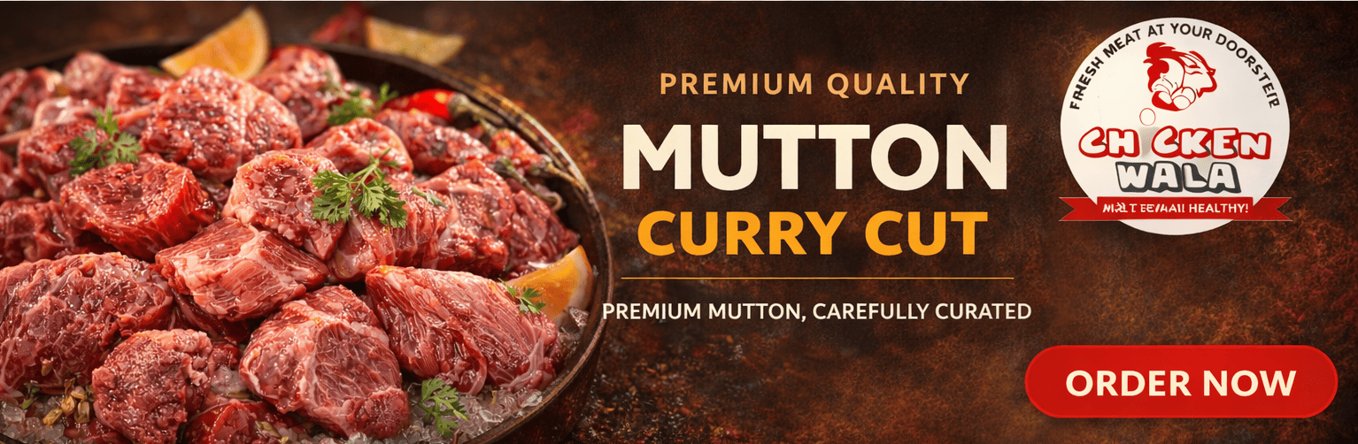 Fresh halal chicken, mutton, fish, and seafood delivery in Patna – farm-fresh quality meat with fast home delivery from Chickenwala.